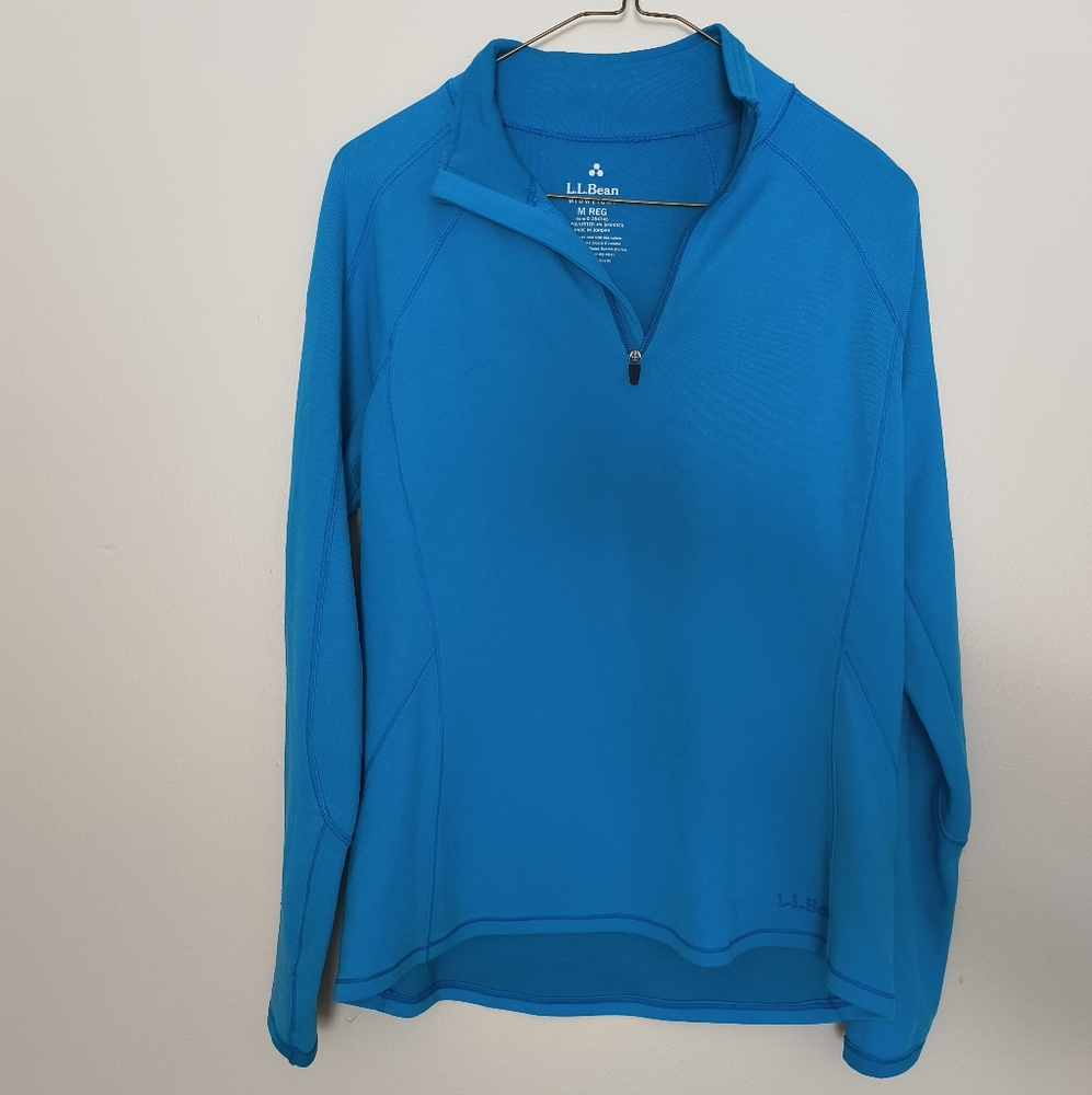 L.L. Bean Blue Half-Zip Pullover
